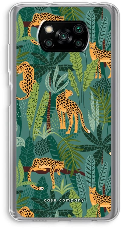 Case Company® - Hoesje geschikt voor Poco X3 Pro hoesje - Luipaard 2 - Soft Cover Telefoonhoesje - Bescherming aan alle Kanten en Schermrand