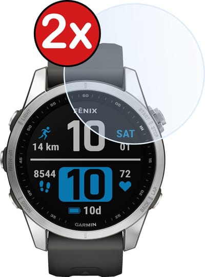Screenprotector - 2 Stuks - Geschikt voor Garmin Fenix 7S - Sterk & Shockproof - Tempered Glass - Gehard Glas - Beschermglas Screen Cover - Bescherm Protector voor Smartwatch