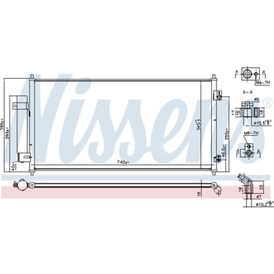 Condensator, airconditioning NISSENS 940818
