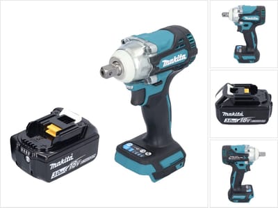 Makita DTW 301 F1 accu-slagmoersleutel 18 V 330 Nm 1/2" borstelloos + 1x accu 3,0 Ah - zonder oplader