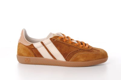 Caval dames sneaker asymmetrisch in naturel suede