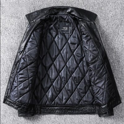 Mulholland Drive Replica Klassiek Eerste Laag Zacht Kalfsleer Leren Jas voor Heren Slanke Leren Casual Jas 6XL gray