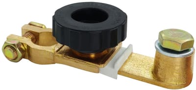 Accu Scheidingsschakelaar - Batterij Schakelaar - Voertuig Stroom - Zuiver Koper Contact - 12V 24V - Zwart