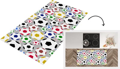 Keukenloper - Loper keuken - Voetbal - Patroon - Sport - 120x60 cm - Keukenloper vinyl