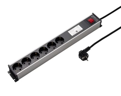 Martin Kaiser 6V Aluminium Power Strip Met RFI Filter 3M Kabel (Europese Stekkerdoos) - 1335ZL6SW3