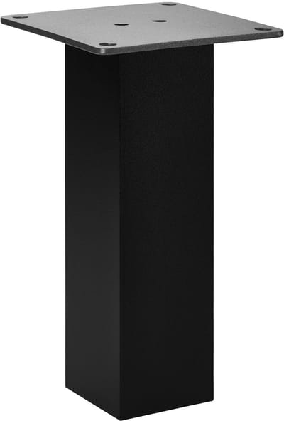 SOTECH Barsteun OLBIA recht (50 x 50 mm, Hoogte 170 mm, zwart) aluminium Steunpoot voor houten of glazen bladen