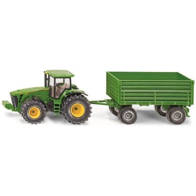 SIKU 1953, John Deere tractor met hanger, schaal 1:50, metaal/kunststof