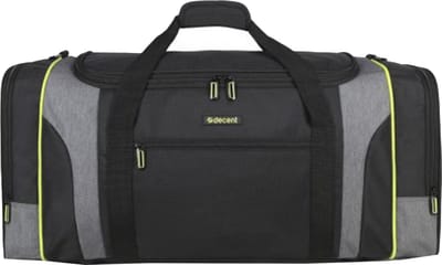 Decent FLEXPLUS Reistas 70 cm - Weekendtas / Sporttas - Ruime en lichte reistas 76 liter inhoud - Zwart/lemon groen