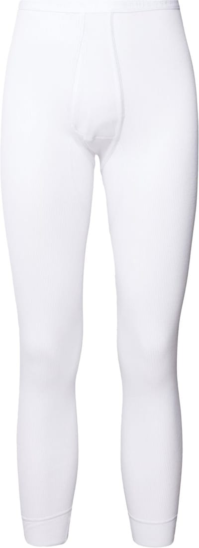 Schiesser - 100% Katoen Long John / Lange Onderbroek Wit (met gulp) - M