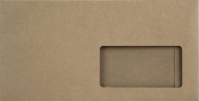 Ecologische bruine enveloppen DL - 110 x 220 mm - 50 stuks - HK zelfklevend met plakstrip - 100 gram - Eko Design - Netuno