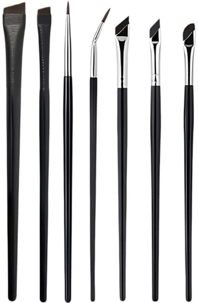 Dailygoods- Oogmake-upkwasten 7-delig - Eyelinerkwasten - Wenkbrauwkwasten - Fijne Kwasten - Professionele Make-up - Diverse Stijlen