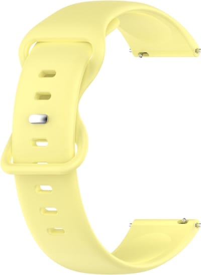 Siliconen bandje - geschikt voor Huawei Watch GT 2 42 mm / GT 3 42 mm / GT 3 Active 42 mm / GT 3 Pro 43 mm / GT 3 Elegant - geel