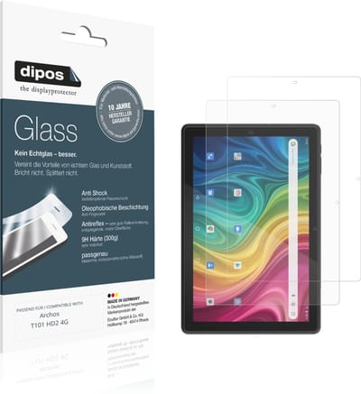 dipos – 2x Matte Pantserfolie geschikt voor Archos T101 HD2 4G | 9H Screenprotector