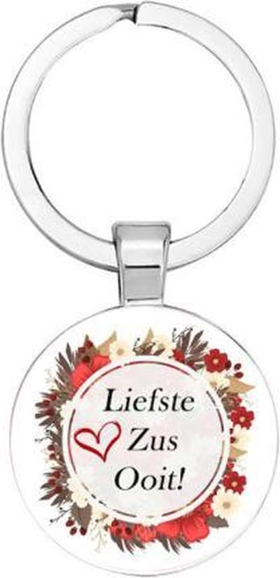 Akyol - Liefste zus ooit Sleutelhanger - Voor familie - Cadeau - Kado - gift - Familie cadeau - Bedankje - 2,5 x 2,5 CM