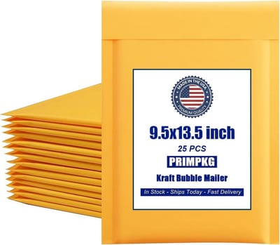 25 Stuks Bruine Luchtkussenenveloppen 24x34 cm met Zelfsluiting en Waterdichte Bescherming