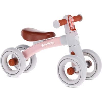 sun baby Loopfiets voor Kinderen Zoomi - 12 maanden, max. 25 kg, Loopfietsen, stalen frame, EVA-schuimwielen, geveerd stuur met verlichting - Roze