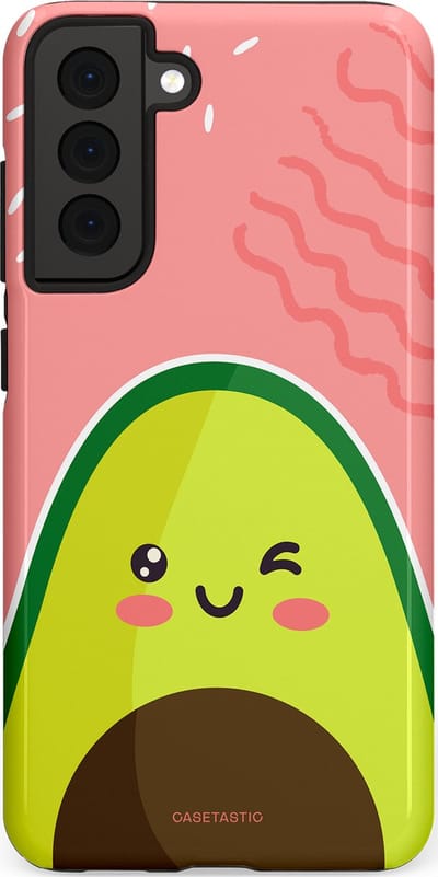 Casetastic Hoesje Geschikt voor Samsung S21 FE - Stijlvolle Beschermende Duo-layer Case - Avocado Vibes