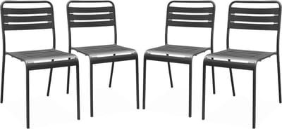 sweeek - Set van 4 tuinstoelen metaal - amélia