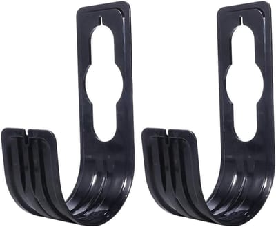 LATRAT 2 stuks tuinslanghangers, wandhouder, slanghouder, tuinslanghouder, tuinorganizer voor bevestiging aan de tuinkraan, zwart
