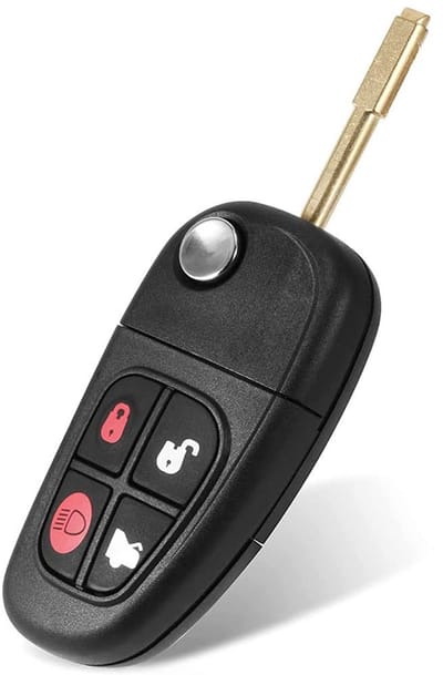 Allecto - 433 MHz afstandsbediening - Klapsleutel - Eenvoudige installatie - Vervangend onderdeel - Geschikt voor Jaguar X-Type S-Type XJ - 4 t...