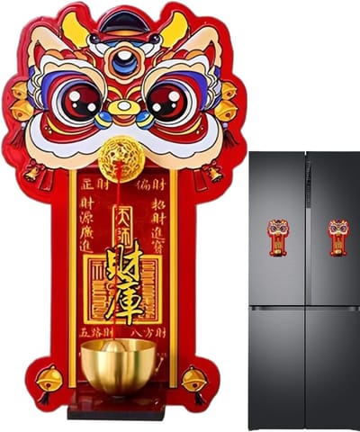Magnetische Deurbel - Houten Bel Chinees Nieuwjaar - Entree Verfraaien - Aangenaam Geluid - 18 x 11 cm - Schatkamer