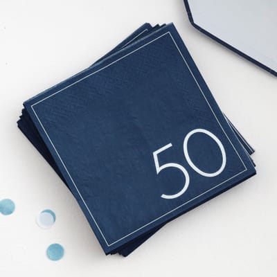 ‘50' Navy - 16 stuks