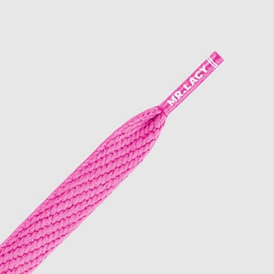 Mr. Lacy - schoenveters - Flatties Plat - Lipstick Pink - veterlengte 130 cm