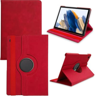 Casemania Hoes Geschikt voor Samsung Galaxy Tab A11 Plus (11 inch 2025) - Crimson Red - Draaibare Tablet Book Cover met Ingebouwde Standaard