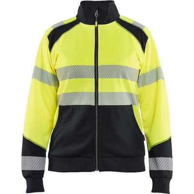 Vrouwen sweatshirt met hoge zichtbaarheid en ritssluiting Blaklader
