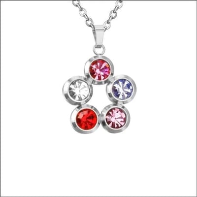 Aramat Jewels | Halskettingen | Zirkonia Halsketting - Ankerschakel - 45cm | Zilverkleur-Multi kleur | |1,5mm | Staal | Volwassenen | Verkleurd niet