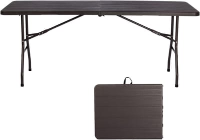 Opvouwbare Tafel Set voor Buiten, Picknick en Camping - 6ft/180cm