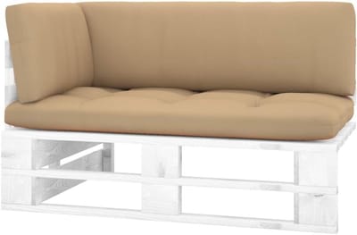 Hoekbank Pallet - Modulaire Bank Tuin - Buiten Zitten - Geïmpregneerd Grenenhout - 110 x 65 x 55 cm - Wit