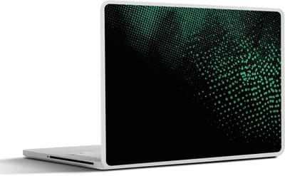 Laptop sticker - 15.6 inch - Gaming - Stippen - Groen - Vervagen - 36x27,5cm - Laptopstickers - Laptop skin - Cover