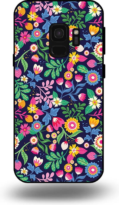 Smartphonica Telefoonhoesje geschikt voor Samsung Galaxy S9 met bloemen opdruk - TPU backcover case flower design geschikt voor Samsung Galaxy S9