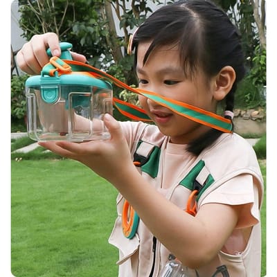 Boîte d'Observation d'Insectes Loupe pour Enfants Télescope Filet de Capture Garçon Jouet d'Exploration Extérieure Collecteur Biologique