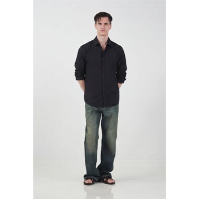 Overmaatse Lange Mouw Knopshirt