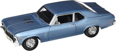 Diecast Modelauto 1970 Nova SS Coupe Hard Top Schaal 1:24 - Blauw Metaal