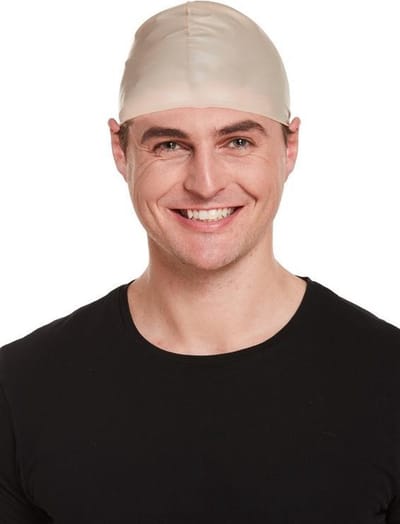Kale kop verkleed pruik - 3x stuks - voor volwassenen - rubber kapje - Carnaval verkleed artikel - Gabber