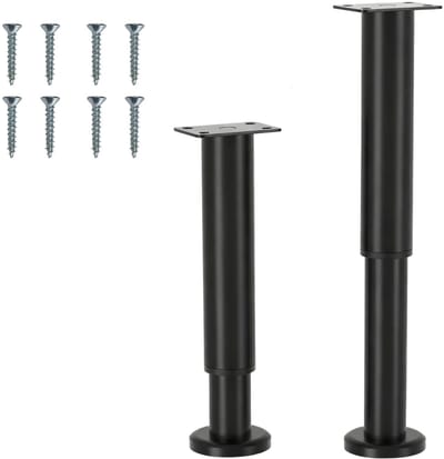 Dailygoods - Set van 2 Hoogte Verstelbare Meubelpoten 25-43 cm