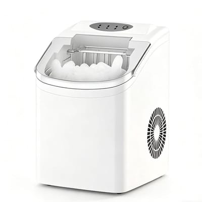 Volautomatische Ijsmachine - Tafelijsmaker - Snel IJs Maken - UV-sterilisatie - 26 x 34 x 37 cm - Zilver