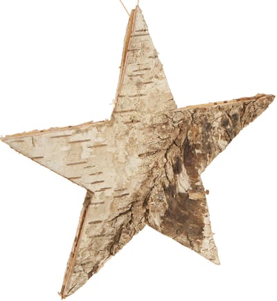 Berkensterren voor het ophangen van sterren berkenschors naturel 15cm