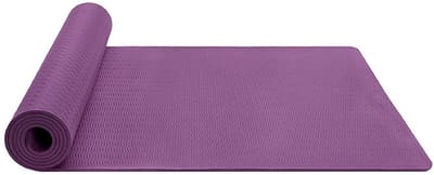 Yoga Mat - Fitness Mat Pilates Mat - Sporten Thuis - Dubbelzijdig Antislip - 183x61x0.6 cm - Donkerpaars