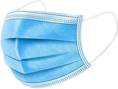 100x beschermende mondkapjes - blauw - niet medisch - beschermmaskers / stofmaskers