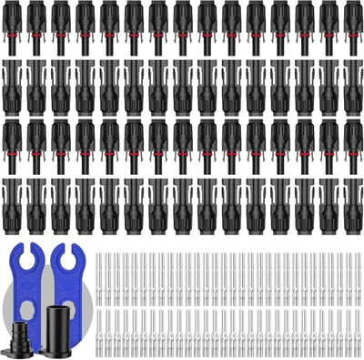 Zonne-connectoren - Paneel Adapter - Energie Systeem - IP68 Waterdicht - 30 Paar - Zwart