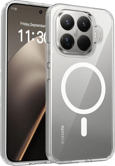 Hoesje Geschikt voor Xiaomi 15T Pro - Compatibel met MagSafe / Qi2 - Hard Back Cover met Magneet - Transparant