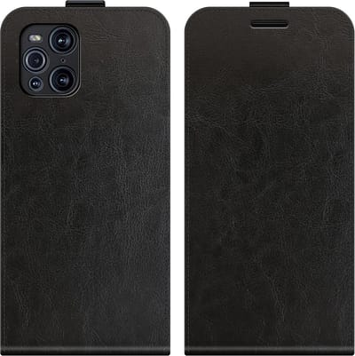 Cazy hoesje geschikt voor Oppo Find X3 Pro - Flip Case met Pasjeshouder - Zwart