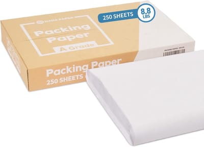 Inpakpapier Vellen - Verhuispapier Krant - Beschermend Verpakken - 250 Grote Vellen - 77x43 Cm - Wit
