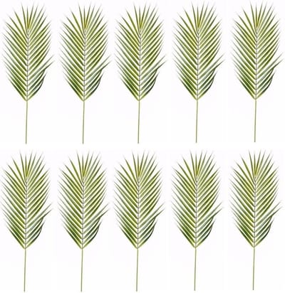 10 stuks kunst Chamaedorea bladeren 75 cm - Kamerplant kunstplanten/nepplanten