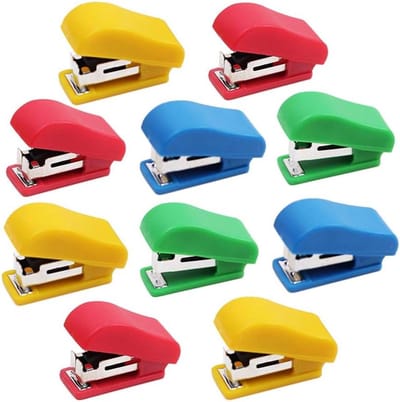 Mini Nietmachine Set - Kleine Nietmachine - Papier Snel Nieten - Duurzaam Metaal Kunststof - 10 Sets - Multicolor