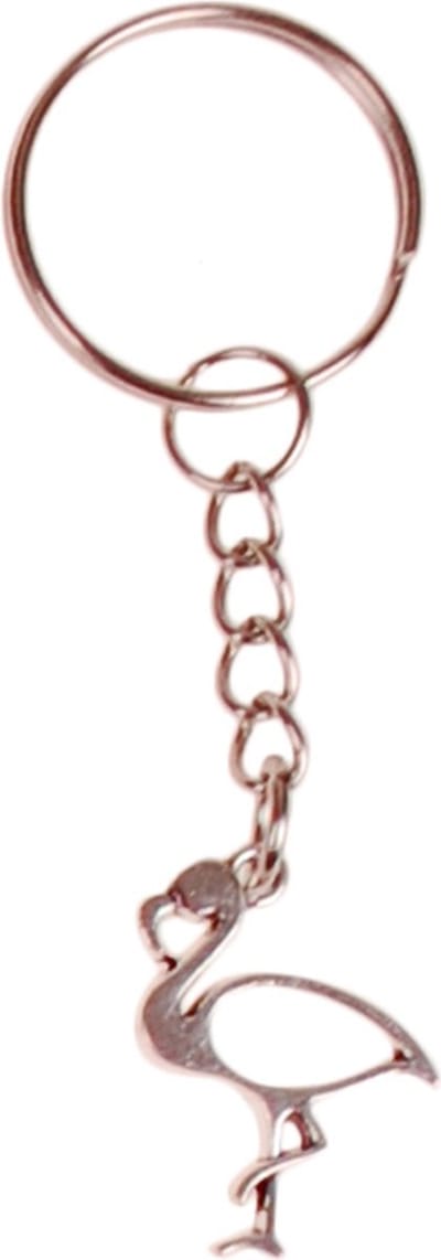 Sleutelhanger - Hangertje Flamingo Zilverkleurig 2,5cm